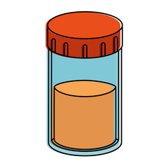 transparent pot with powder vector illustration design