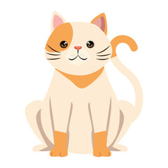 cute cat mascot character vector illustration design