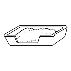 cat sand box icon vector illustration design