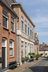 View at the 'Gasthuisstraat' (Guest house street) in the city of Ootmarsum, NLD