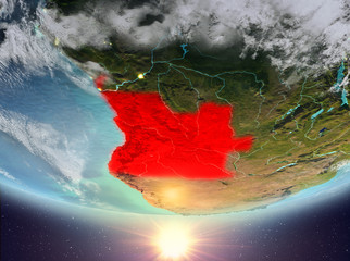 Angola with sun