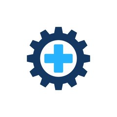 Gear Medical Logo Icon Design