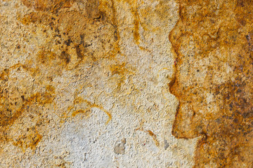 Close-up photo of an old plate, rust pattern texture