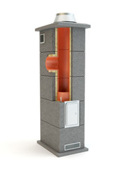 Chimney system - Illustration 3D