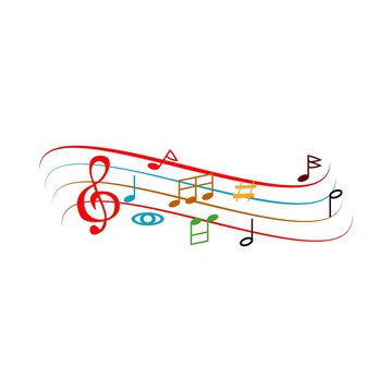 Musical Notation Vector Template Design Illustration