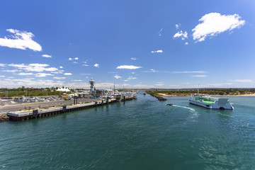 view onboard Searoad ferries Sorrento to Mornington Melbourne Australia Australasia