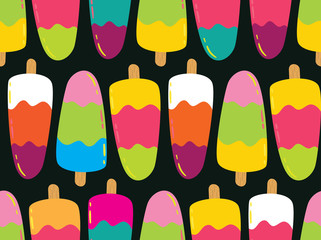 Ice cream color vector pattern