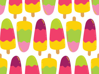 Ice cream color vector pattern