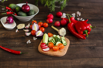 organic vegetables, a set of ingredients (juicy vegetables). copy space (food vegetables background)