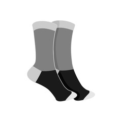 Pair of Grey Socks Fashion Style Item Illustration