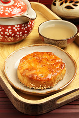  Meat pasties made from lard and flour      