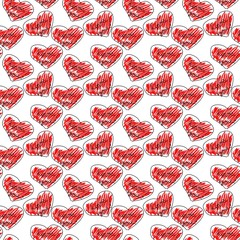 seamless background with hearts 