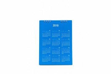 Paper desk spiral calendar 2019.