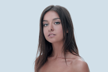 Naklejka premium portrait of a girl with day make-up.