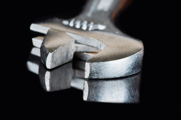 adjustable wrench closeup