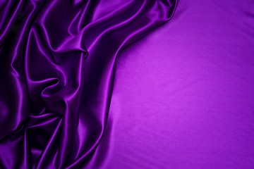 Abstract purple drapery cloth, Wave of dark violet fabric background, Pattern and detail grooved...