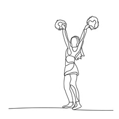  vector, icon, sketch girls cheerleaders, sports