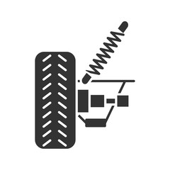 Car suspension glyph icon
