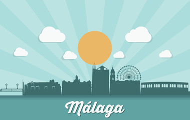 Malaga skyline - Spain
