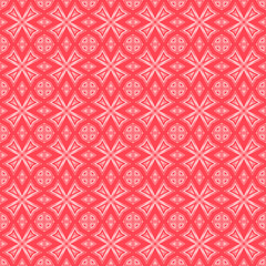 Obraz premium Red rhombuses. Stylish abstract geometric grunge grating pattern. Seamless vector background. Hipster style