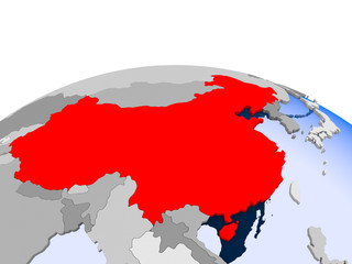 Kazakhstan on political globe