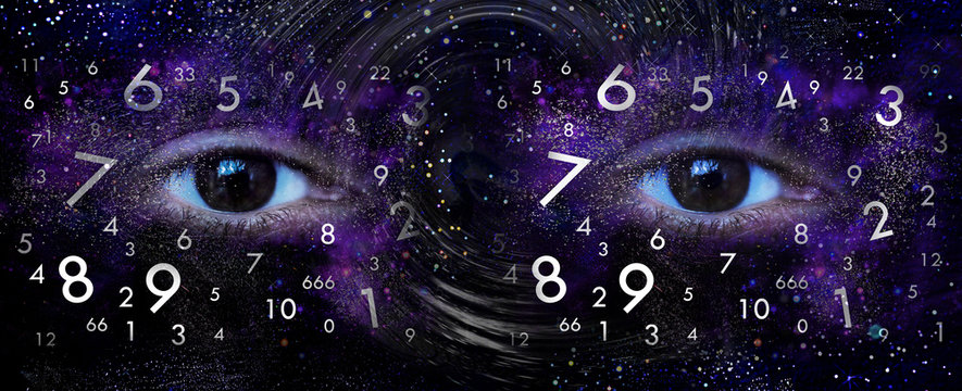 Space eye of the Universe and world of numerology