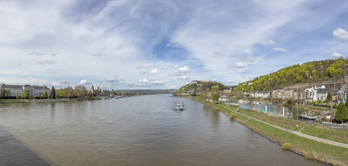 Obraz premium fortress of Ehrenbreitstein in Koblenz at river Rhine