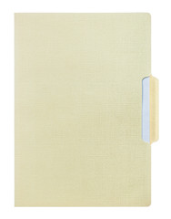 Manila folder paper isolated on white
