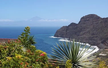 Fotobehang panoramic view from Gomera to Tenerife with the mountain Teide © schapinskaja