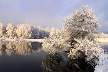 Riverside in wintertime