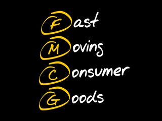 FMCG - Fast Moving Consumer Goods, acronym business concept