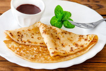 French pancake - Crepe and chocolate