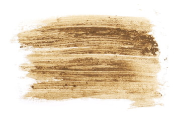 Wet mud isolated on white background, top view