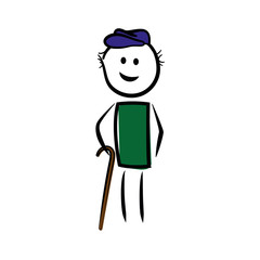 Senior Strichmännchen