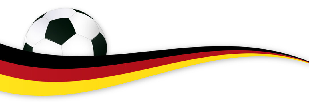 Fu&szlig;ball hinter Flagge - Deutschland