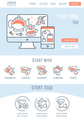 Website Banner and Landing Page of Tea.
