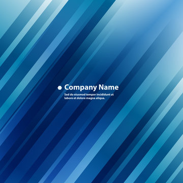Company Profile Background. Abstract Blue Diagonal Stripes Lines.
