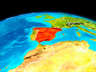 Spain in red