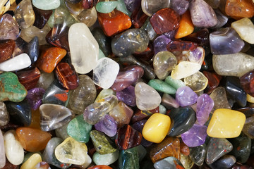 different mineral gems collection as nice background
