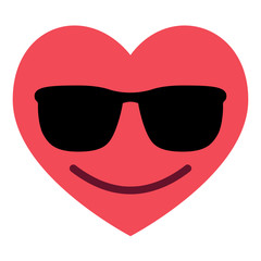 Herz Emoji cool - Sonnenbrille