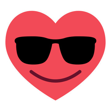 Herz Emoji cool - Sonnenbrille