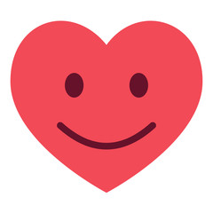 Fototapeta premium Herz Emoji freuend