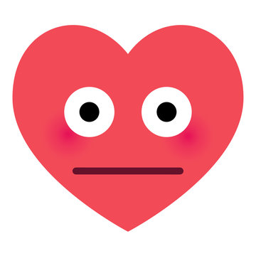 Herz Emoji peinlich ber&uuml;hrt