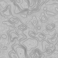 Seamless pattern. Topographic map background with space for copy Seamless texture. Line topography map contour background , geographic grid . Mountain hiking trail over terrain .
