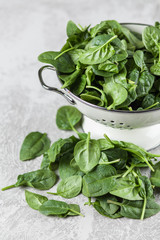 Baby spinach leaves