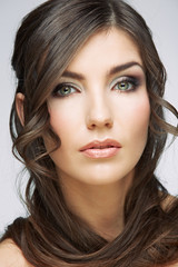 Obraz premium Close up woman face beauty portrait.