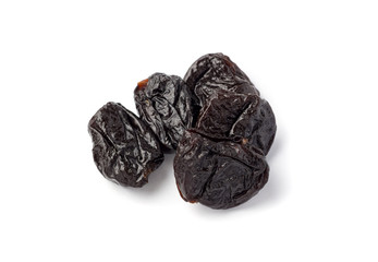 Prunes isolated on white background