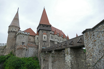 Fototapeta na wymiar Romania, Hunedoara Castle, Castelul Corvinilor or Castelul Huniazilor, Transylvania