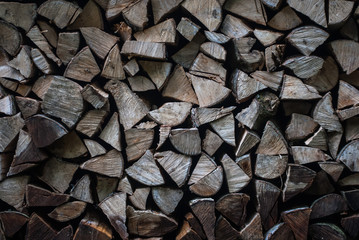 Pile (heap) of dry firewood