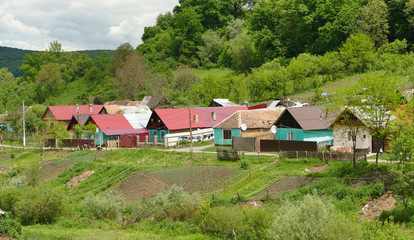 Romania, typical houses in Transylvania